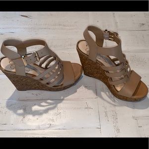 Jessica Simpson Nude Wedges